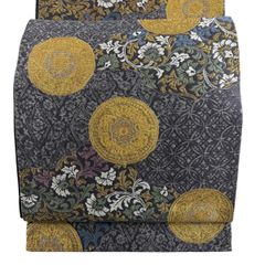☆未使用品☆ 袋帯 正絹 裂取 華文 唐草文様 こげ茶系 - メルカリ