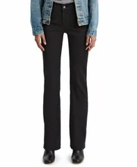リーバイス レディース ボトムス デニムパンツ ブーツカット ブーツ ジーンズ Levis Womens Casual Classic Mid Rise Bootcut Jeans Soft Black ブラック