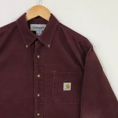 105 Carhartt カーハート バーガンディ コーデュロイ シャツ