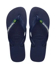 ハワイアナス メンズ シューズ サンダル ロゴ Havaianas Mens Brazil Logo FlipFlop Sandals Navy Blue ネイビー