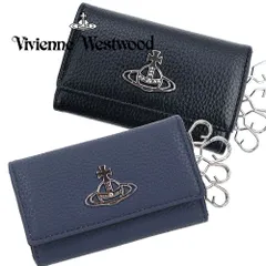 Vivienne Westwood ヴィヴィアンウエストウッド キーケース 4連 ブラック メタルオーブ エコレザー キーホルダー キーリング スマートキーケース 51020001
