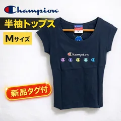 【新品未使用】Champion チャンピオン Tシャツ M ネイビー USA コットン ストレッチ レディース
