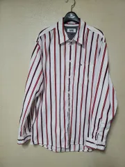 トミー ジーンズ リラックスフィット ボールド ストライプ シャツ