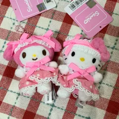 超ミニ メイド マイメロディ hello kitty(ハローキティ) ぬいぐるみ キーリング(セット)