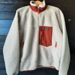 パタゴニア クラシック レトロ-X フリース ジャケット ナチュラル/ラスティッド ケルプ