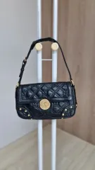 メトロシティ 最高 キルティングショルダーバッグ ブラック / 26x15x7