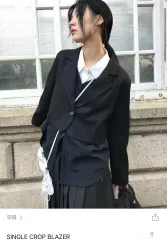 WOOHWA Single Cropped Blazer