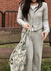 フィットツオン) グレー トレーナー ズボン