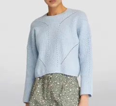 マージュ ラウンドネック クロップド ニット