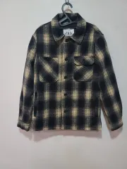 ザラ ブラック/ベージュ CHECK シャツ ジャケット