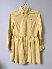 ポロ ラルフローレン ライトイエロー シャツワンピース 8歳