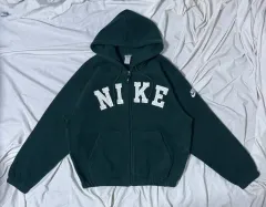 90s NIKE ビックロゴ フリース フーディー ジップアップ