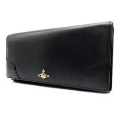 【良品】Vivienne Westwood ヴィヴィアン・ウエストウッド 長財布 ブラックレザー 黒 ユニセックス