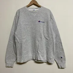 チャンピオン メキシコ製 刺繍ロゴ 長袖 裏起毛 スウェット トレーナー L 杢グレー メンズ L ISItems【USED】【古着】【中古】50126080