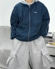 asics 00s ネイビー ウィンドブレーカー 105