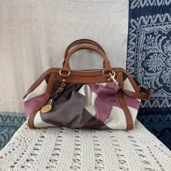 F DAKS パータン シャーリング ハンドバック クロスバック バッグ