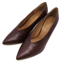 ロランス パンプス ポインテッドトゥ ハイヒール シューズ ブランド 靴 日本製 レディース 37.5サイズ 赤茶 LAURENCE 【中古】