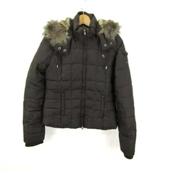 アバクロンビー＆フィッチ ダウンジャケット ファー ジャンパー アウター レディース Lサイズ ブラウン Abercrombie&Fitch 【中古】のサムネイル