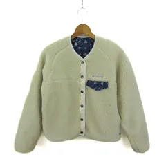 コロンビア ボアブルゾン ジャケット リバーシブル アウトドア アウター レディース Sサイズ ホワイト×ネイビー Columbia 【中古】