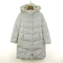 ユニクロ ファーダウンコート ジャンパー アウター レディース Mサイズ ホワイト UNIQLO 【中古】