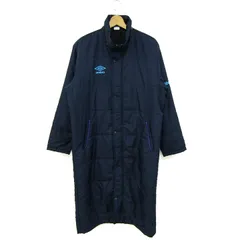 アンブロ ベンチコート 中綿 スポーツウエア アウター メンズ Mサイズ ネイビー UMBRO 【中古】