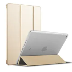 【新品】 MS factory iPad Air2 用 カバー ケース アイパッド エア2 Air 2 背面透明 スマートカバー 耐衝撃 ソフト フレーム オートスリープ シャンパン ゴールド 金 IPDA2-S-TPU-GD 0