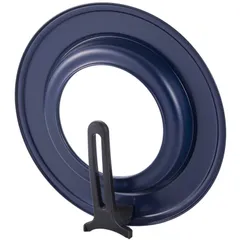 【新着商品】軽量 シンプルライフ ステンレス 蓋 調理器具 取っ手付き ガラス窓 ふっ素加工 自立式 兼用 日本製 20㎝～26㎝ M ネイビー SC-100NY スタンドパンカバー リグランテ フライパンカバー 竹原製缶(Takecan)