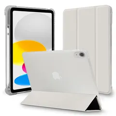 【新品】 MS factory iPad 11世代 10世代 ケース アイパッド 第11世代 A16 (2025) 第10世代 用 11インチ 10.9インチ カバー ペンシル収納 衝撃吸収 半透明 ソフトTPU スタンド オートスリープ ライト グレー  1
