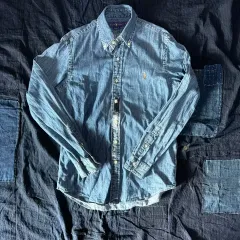 ポロラルフローレン クラシックフィット シャンブレー シャツ S