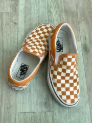 VANS(バンズ) スリッポン チェッカーボード オレンジ 235