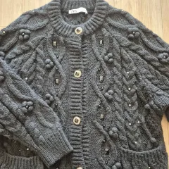 ザラ カーディガン ブラック