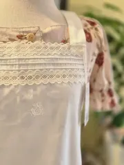 レース装飾 白 ONE PIECE エプロン