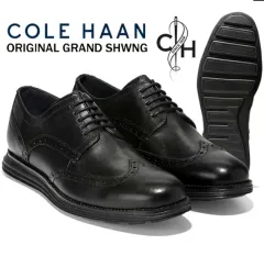 コールハーン メンズシューズ ウイングチップ ブラック 8 5W（スニーカー基準 270）新品