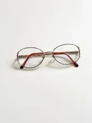 90s ユーロピアンスタイル GOLD ヒョウ柄 レオパード Classic ラウンド ヴィンテージ メガネ