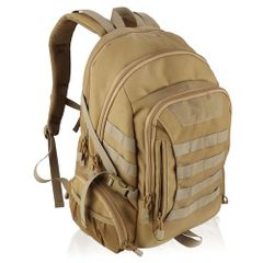 Brand New [FOCUHUNTER] 45L Tactical Backpack, Waterproof, Shockproof, MOLLE Compatible, Rucksack, Hiking Backpack, Survival Game, Hiking, Outdoor Backpack (Khaki)