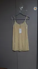 (新品) 輸入 ザラ ツアーベルベット ノースリーブ キャミソールワンピース