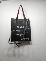 ブラック レタリング ショルダーバッグ 兼 トートバッグ