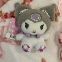 サンリオ クロミ ぬいぐるみ キーホルダー フラワー チェック