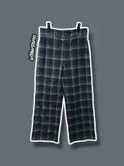 EU38 / & Other Stories ワイド ウール スラックス ウール チェック パンツ /1021