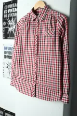 W(L) ラコステ シャツ チェック レッド アメカジ-15884