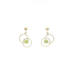 K18YG ペリドット ピアス