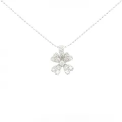 K18WG フラワー ダイヤモンド ネックレス 0.40CT