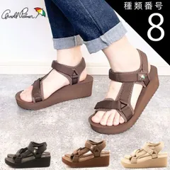 種類8：ブラウン/L(24.0センチ~24.5センチ) ARNOLD PALMER アーノルドパーマー サンダル スポサン スポーツサンダル マジックテープ 軽量 歩きやすい 疲れにくい レディース ウェッジ おしゃれ 春夏 黒 ブラウン ベージュ リゾート 