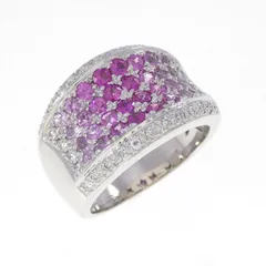 K18WG サファイヤ リング 1.00CT