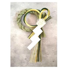 【新着商品】お正月飾り 凛としたおしゃれなモダンしめ縄 玄関 shimenawa おしゃれしめ縄 リース umemusubi シンプルモダン人気しめ飾り NEKOMI (緑白水引)