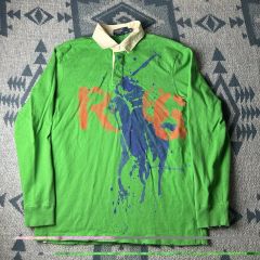 ポロラルフローレン ヴィンテージ ビックポニー ペインティング ラグビー シャツ