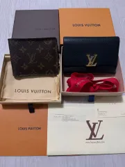 ルイヴィトン モノグラム & カプシーヌ 二つ折り財布