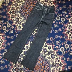 (新品) W cocoro 生デニム ハイウエスト カッティング ブーツカット