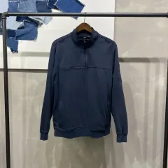 (100) アンダーアーマー カジュアル ハーフジップ 起毛 スウェット 長袖 Tシャツ