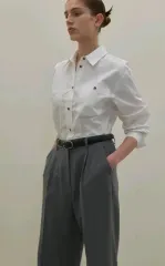 アトリエナイン シーグリ(シグネチャー) タック ワイド パンツ